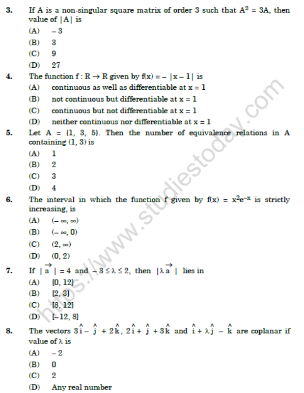 CBSE Class 12 Mathematics Boards 2020 Question Paper Solved Set B