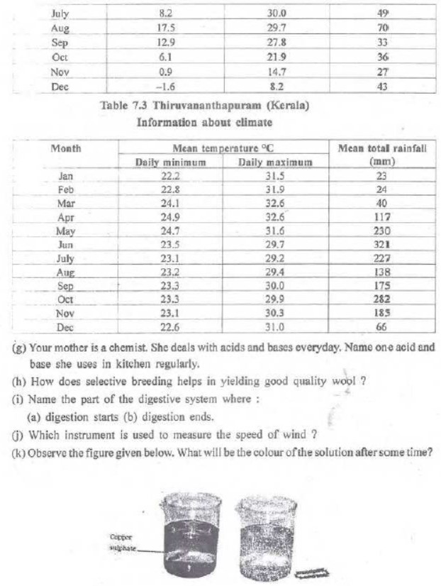 CBSE Class 7 Science Sample Paper Set O