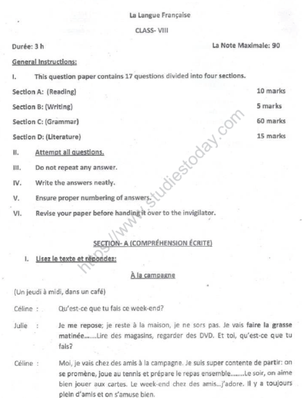 Sample question papers for class 6 cbse social science