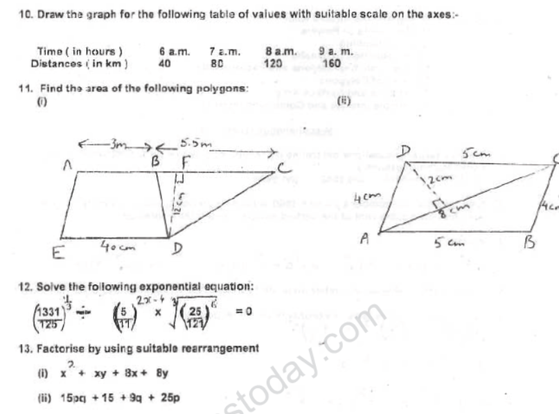 CBSE Class 8 Mathematics Sample Paper Set 2