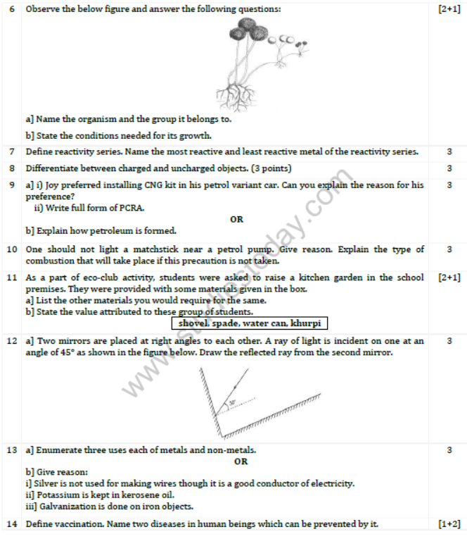 CBSE Class 8 Science Sample Paper Set H