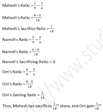 DK Goel Solutions Class 12 Accountancy Chapter 3 Change in Profit Sharing Ratio Among the Existing Partners-6