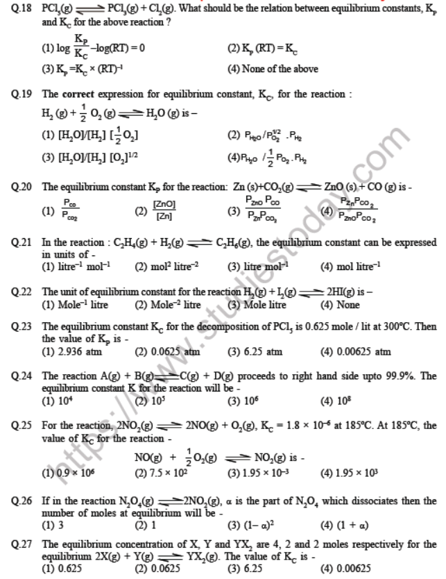 JEE Chemistry Environmental Chemistry MCQs A