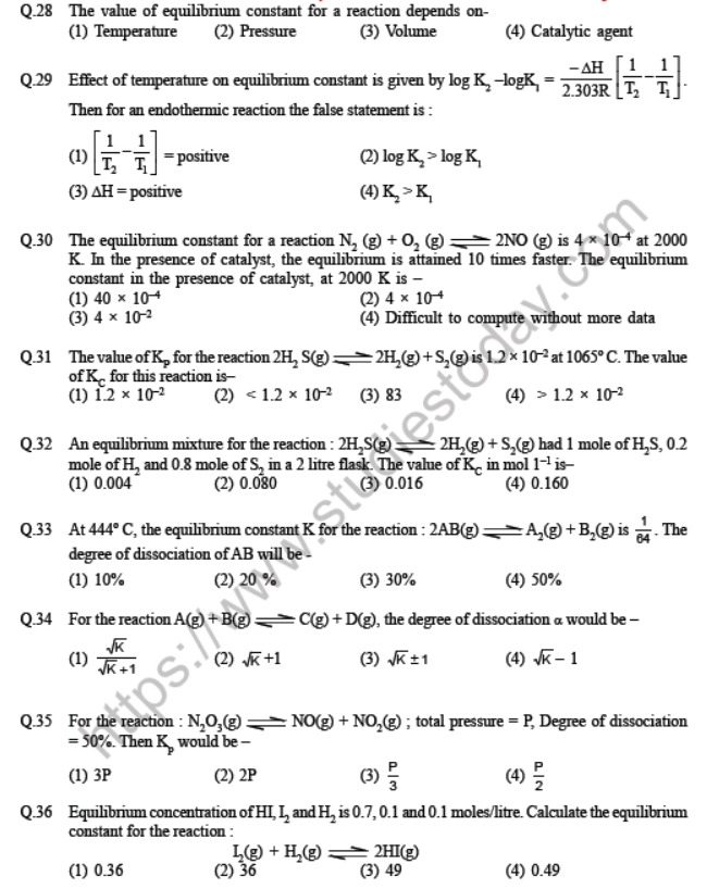 JEE Chemistry Environmental Chemistry MCQs A