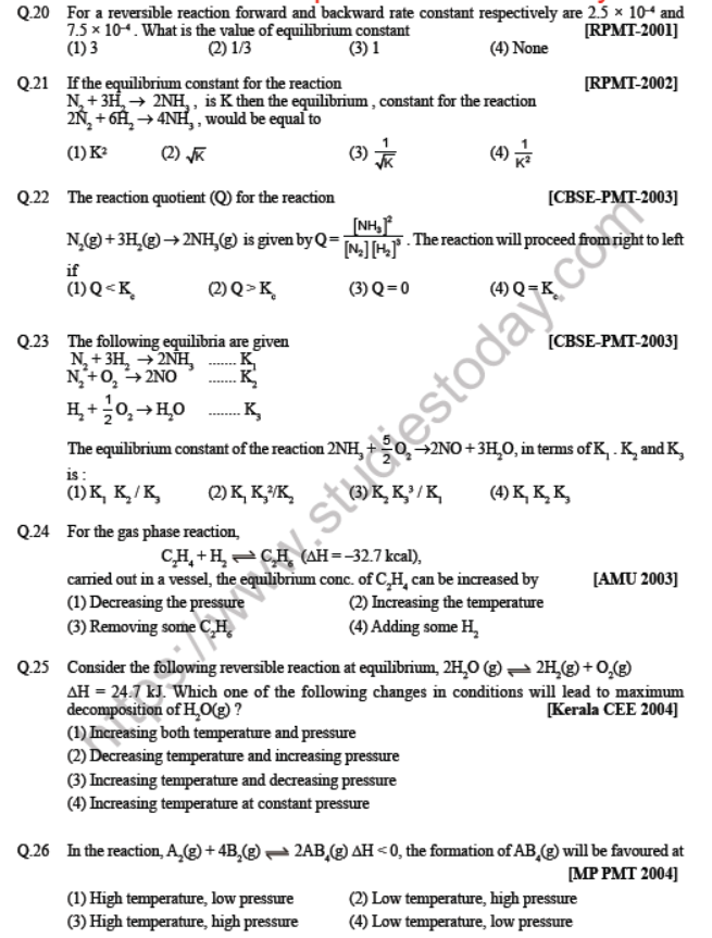 JEE Chemistry Environmental Chemistry MCQs D