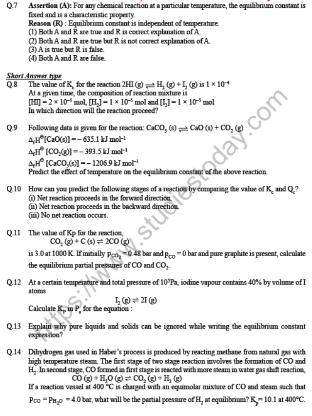 JEE Chemistry Environmental Chemistry MCQs E