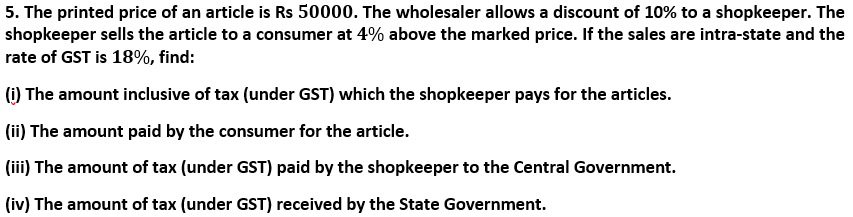 ML Aggarwal Solutions Class 10 Maths Chapter 1 Goods and Service Tax (GST)-3