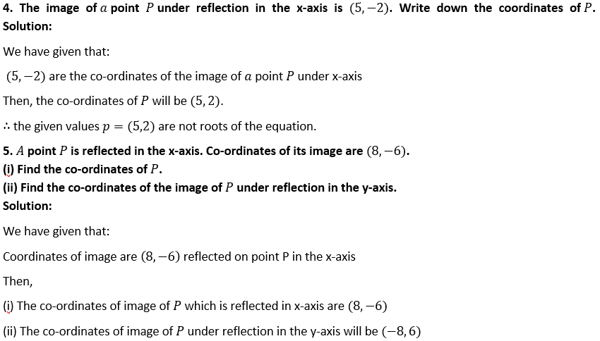 ML Aggarwal Solutions Class 10 Maths Chapter 10 Reflection