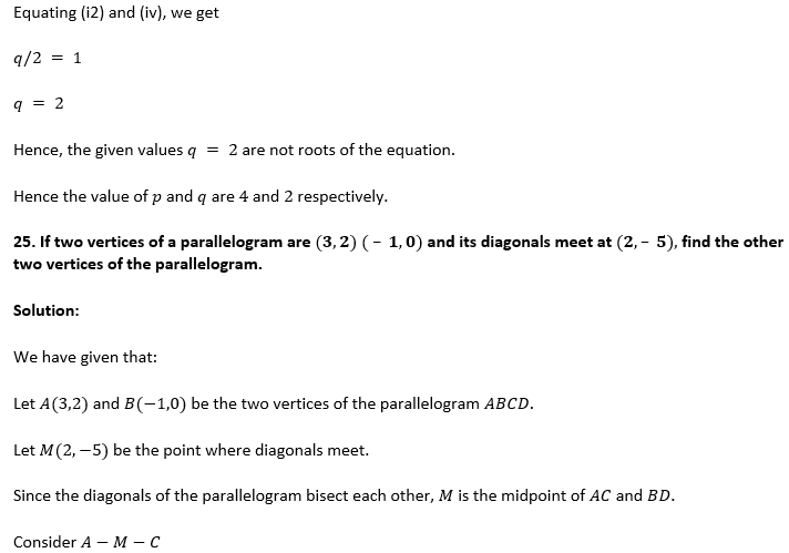 ML Aggarwal Solutions Class 10 Maths Chapter 11 Section Formula-15