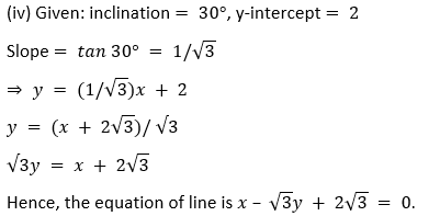 ML Aggarwal Solutions Class 10 Maths Chapter 12 Equation of Straight Line-1