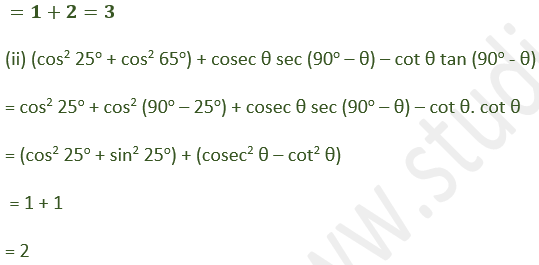 ML Aggarwal Solutions Class 10 Maths Chapter 18 Trigonometric Identities-11