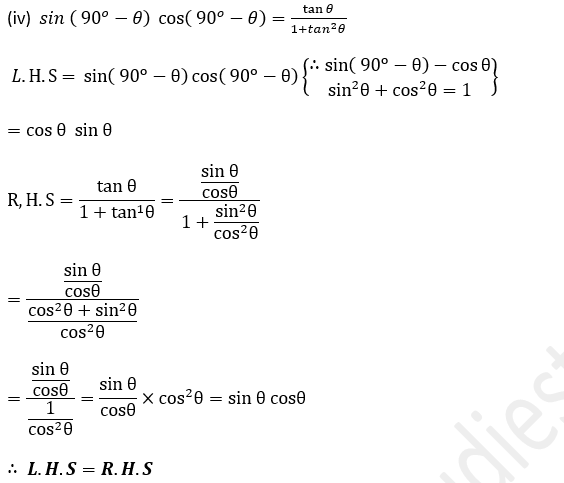 ML Aggarwal Solutions Class 10 Maths Chapter 18 Trigonometric Identities-15