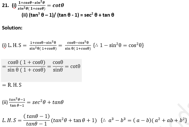 ML Aggarwal Solutions Class 10 Maths Chapter 18 Trigonometric Identities-32