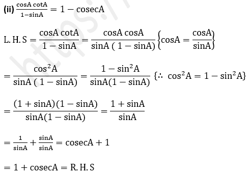 ML Aggarwal Solutions Class 10 Maths Chapter 18 Trigonometric Identities-38