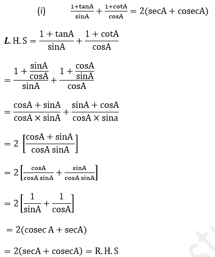 ML Aggarwal Solutions Class 10 Maths Chapter 18 Trigonometric Identities-39