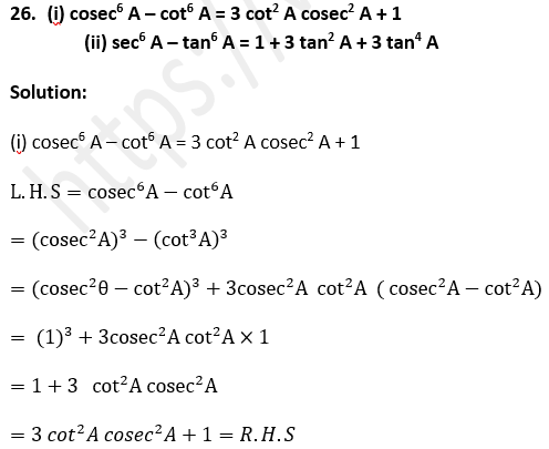ML Aggarwal Solutions Class 10 Maths Chapter 18 Trigonometric Identities-40
