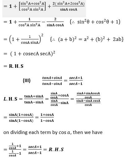 ML Aggarwal Solutions Class 10 Maths Chapter 18 Trigonometric Identities-53