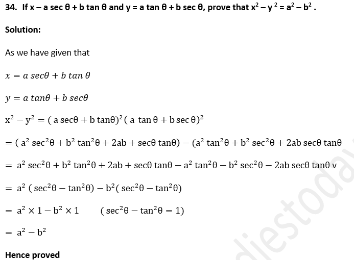 ML Aggarwal Solutions Class 10 Maths Chapter 18 Trigonometric Identities-55