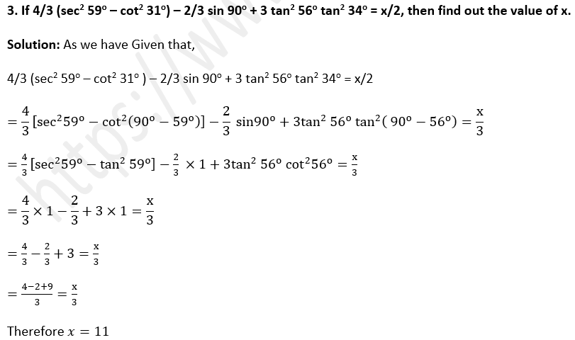 ML Aggarwal Solutions Class 10 Maths Chapter 18 Trigonometric Identities-60