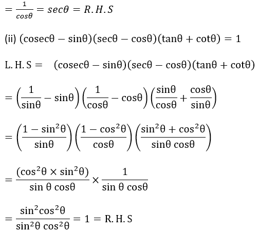 ML Aggarwal Solutions Class 10 Maths Chapter 18 Trigonometric Identities-64