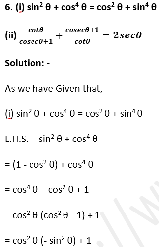 ML Aggarwal Solutions Class 10 Maths Chapter 18 Trigonometric Identities-65