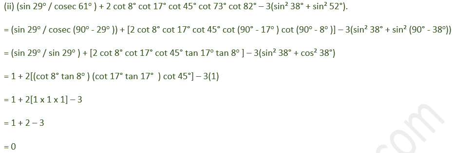 ML Aggarwal Solutions Class 10 Maths Chapter 18 Trigonometric Identities-7