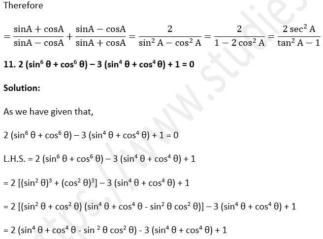ML Aggarwal Solutions Class 10 Maths Chapter 18 Trigonometric Identities-80