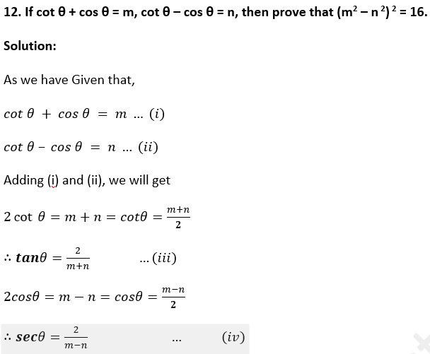 ML Aggarwal Solutions Class 10 Maths Chapter 18 Trigonometric Identities-82