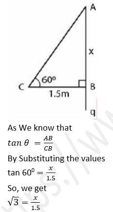 ML Aggarwal Solutions Class 10 Maths Chapter 20 Heights and Distances-2