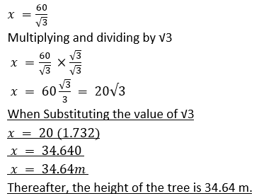 ML Aggarwal Solutions Class 10 Maths Chapter 20 Heights and Distances-5