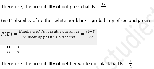 ML Aggarwal Solutions Class 10 Maths Chapter 22 Probability-12
