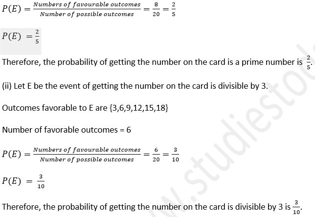 ML Aggarwal Solutions Class 10 Maths Chapter 22 Probability-31