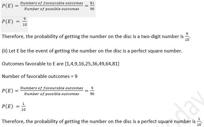 ML Aggarwal Solutions Class 10 Maths Chapter 22 Probability-44