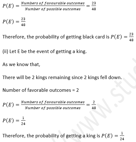 ML Aggarwal Solutions Class 10 Maths Chapter 22 Probability-62