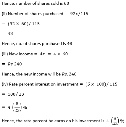 ML Aggarwal Solutions Class 10 Maths Chapter 3 Shares and Dividends-18