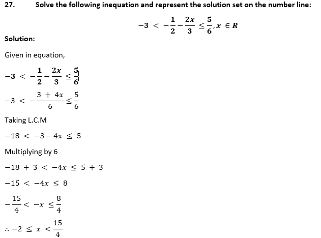 ML Aggarwal Solutions Class 10 Maths Chapter 4 Linear Inequations-27