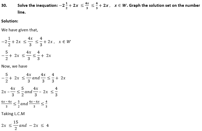 ML Aggarwal Solutions Class 10 Maths Chapter 4 Linear Inequations-33