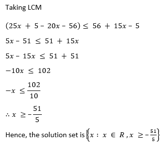 ML Aggarwal Solutions Class 10 Maths Chapter 4 Linear Inequations-55