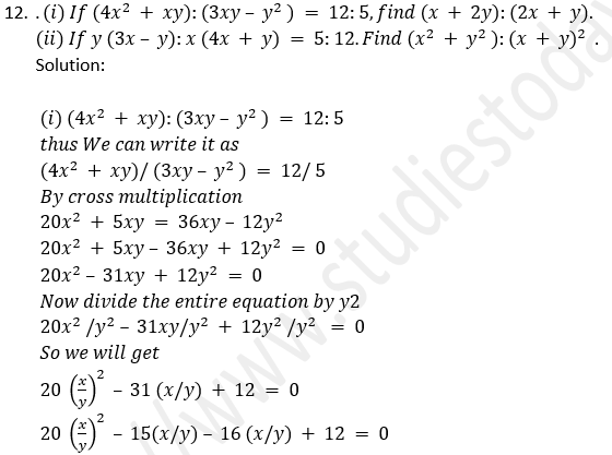 ML Aggarwal Solutions Class 10 Maths Chapter 7 Ratio and Proportion-2