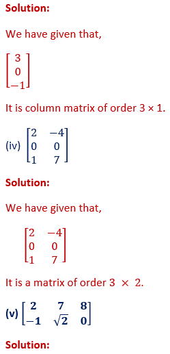 ML Aggarwal Solutions Class 10 Maths Chapter 8 Matrices-