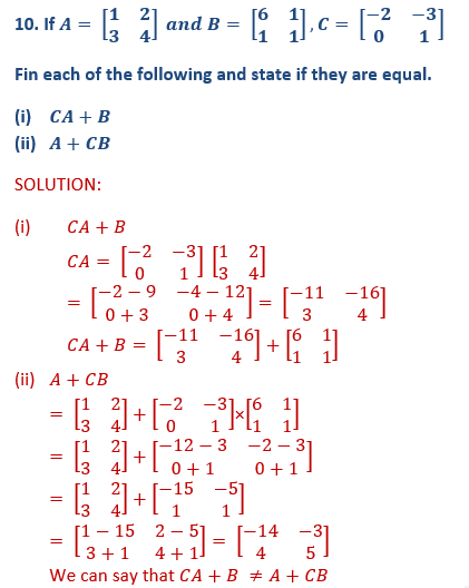 ML Aggarwal Solutions Class 10 Maths Chapter 8 Matrices-27