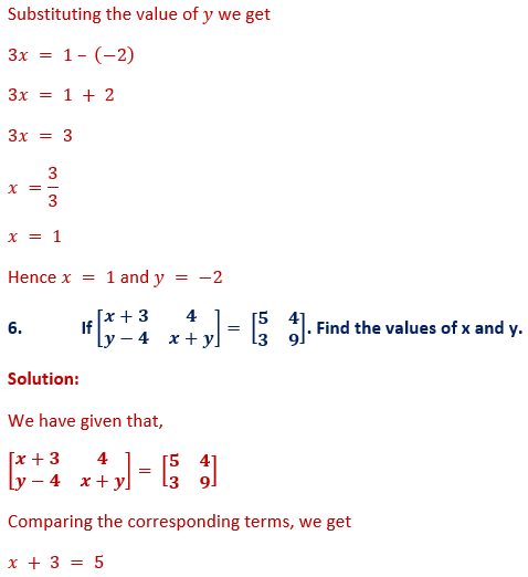 ML Aggarwal Solutions Class 10 Maths Chapter 8 Matrices-5