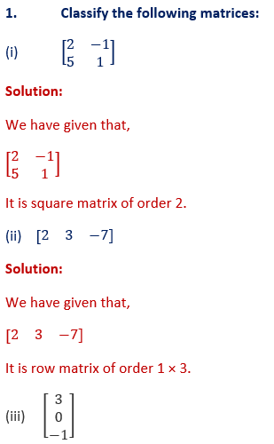 ML Aggarwal Solutions Class 10 Maths Chapter 8 Matrices