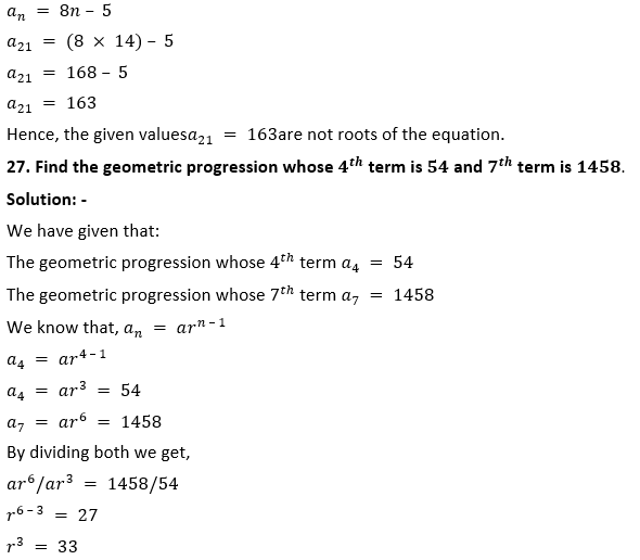 ML Aggarwal Solutions Class 10 Maths Chapter 9 Arithmetic and Geometric Progression-111