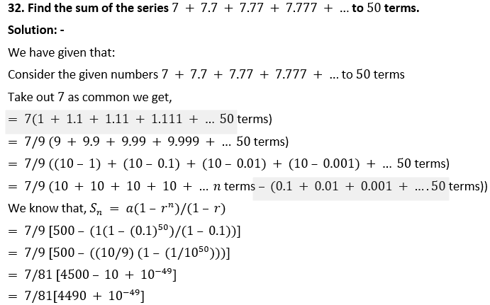 ML Aggarwal Solutions Class 10 Maths Chapter 9 Arithmetic and Geometric Progression-119