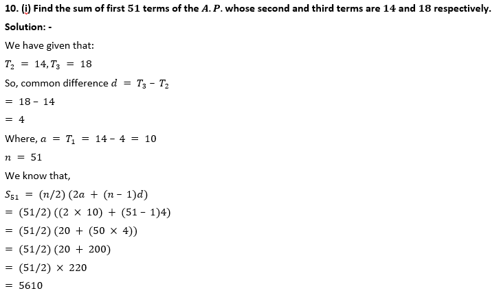 ML Aggarwal Solutions Class 10 Maths Chapter 9 Arithmetic and Geometric Progression-14