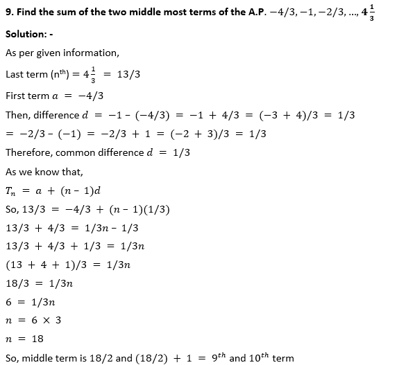 ML Aggarwal Solutions Class 10 Maths Chapter 9 Arithmetic and Geometric Progression-3