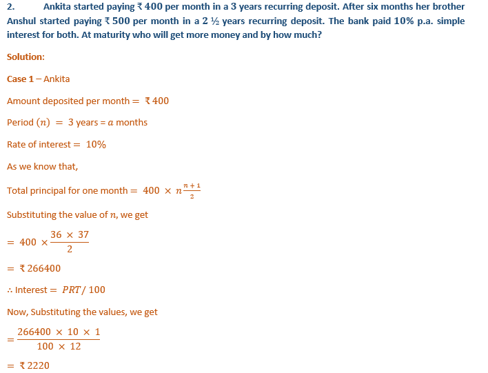 ML Aggarwal Solutions Class 10 Maths Chapter2 Banking-20