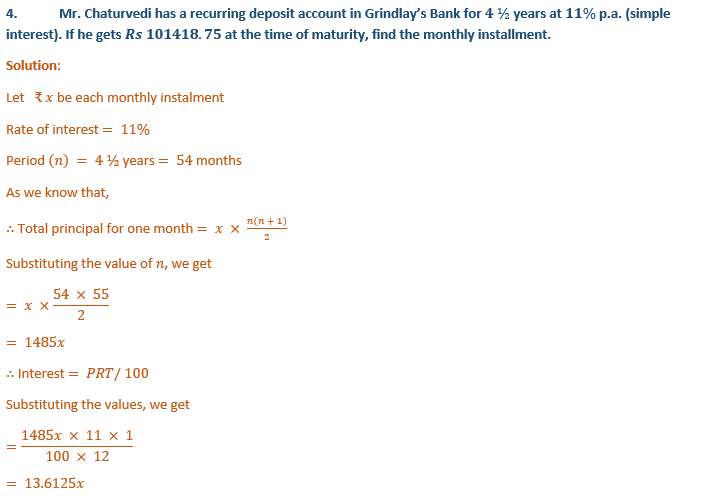 ML Aggarwal Solutions Class 10 Maths Chapter2 Banking-24