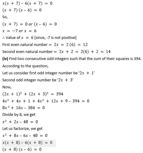 ML Aggarwal Solutions for Class 10 Maths Chapter 5 Quadratic Equations in One Variable-103
